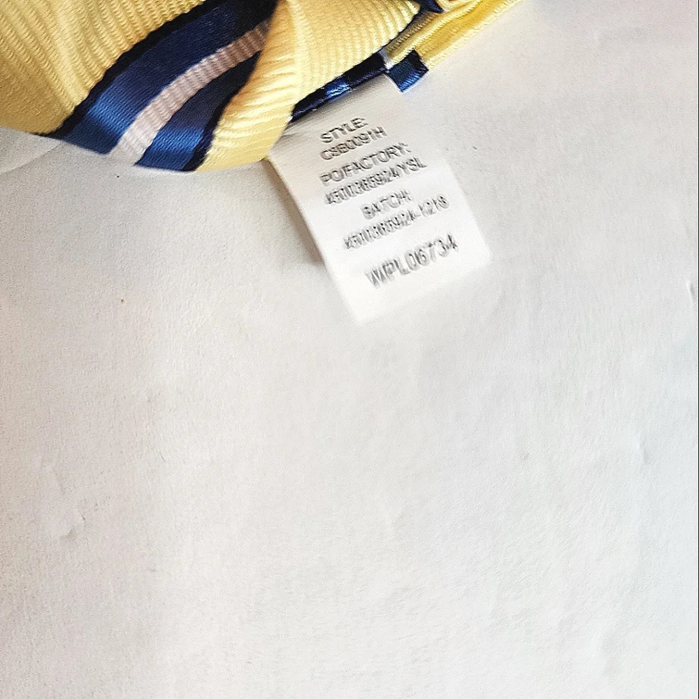 Boys Clip On Neck Tie in Yellow Stripe New Without Tags